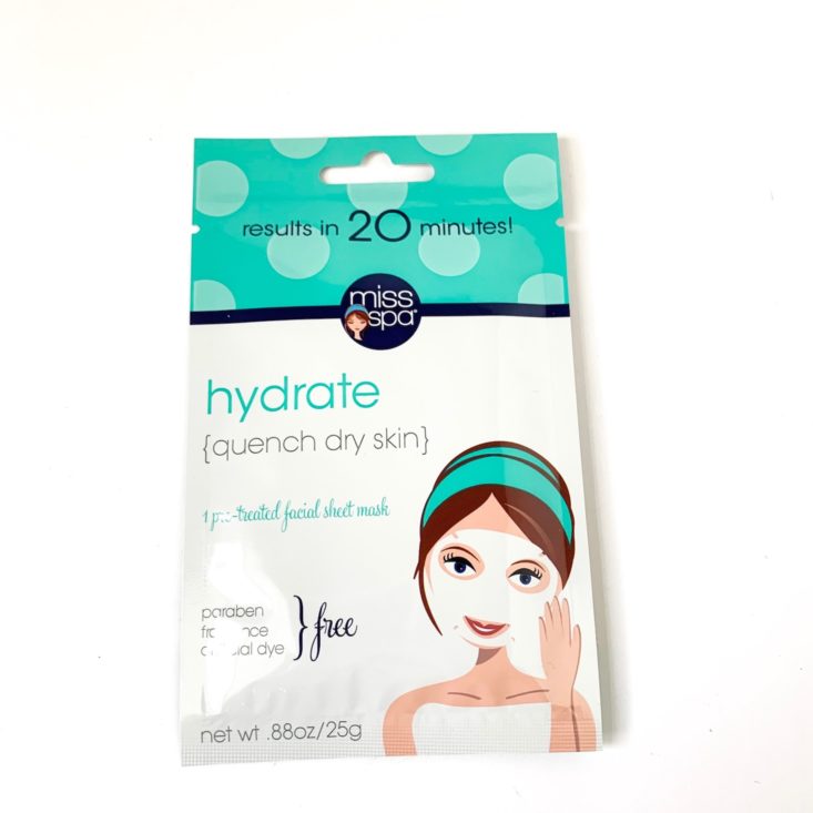 Target Bloom Into Beauty April 2019 - Miss Spa Hydrate Facial Sheet Mask Front