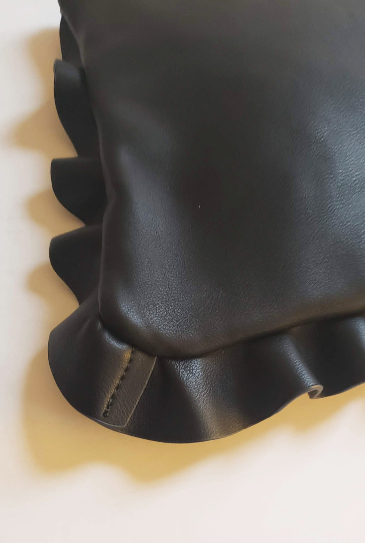 Trunk Club Plus Size Subscription Box Review March 2019 - Adelina Faux Leather Ruffle Clutch by Sole Society 2 Closer Top
