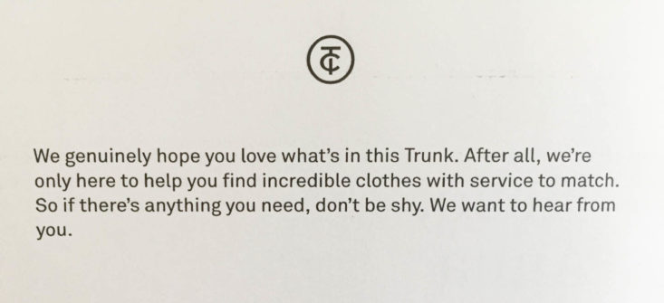 Trunk Club Subscription Box Review - March 2019- Booklet 3