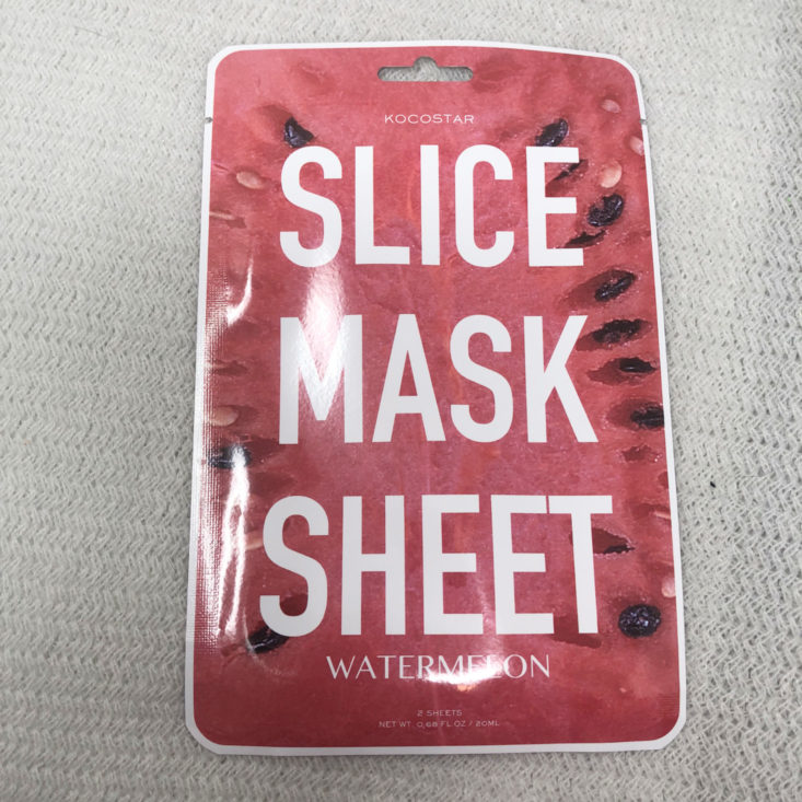 Vine Oh! “Oh! Happy Day” Box Review Spring 2019 - Kocostar Slice Mask (Watermelon) Front Top