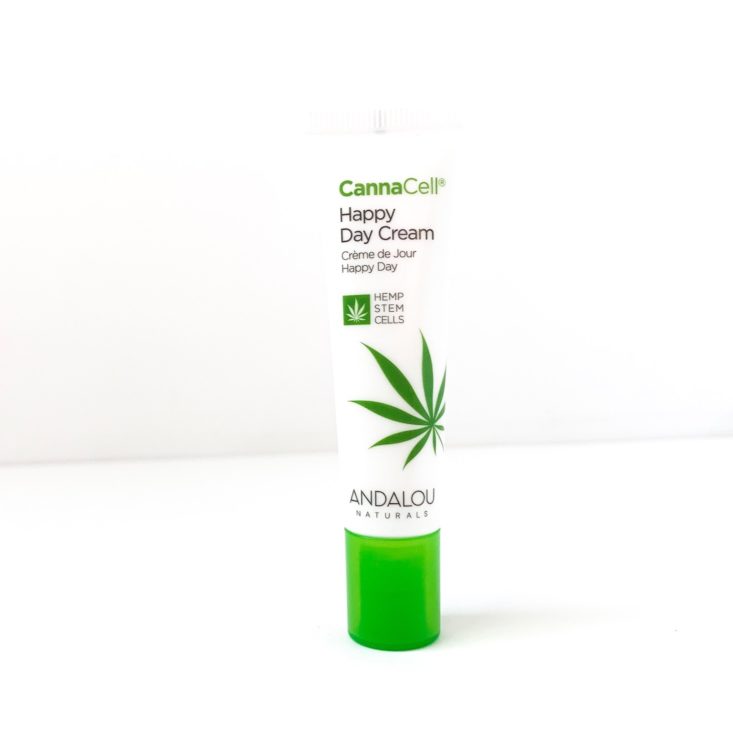 Whole Foods 24-Hour Beauty Bag Review April 2019 - Andalou Naturals Cannacell Happy Day Cream Front
