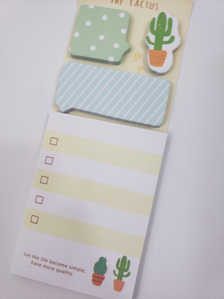 BUSY BEE STATIONERY Subscription Box May 2019 - The Cactus Mini Stickies Top 2