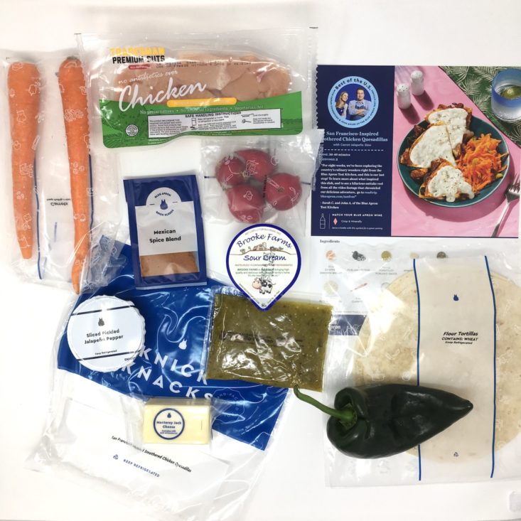 Blue Apron Subscription Box Review May 2019 - BIG REVEAL Group Shot Front