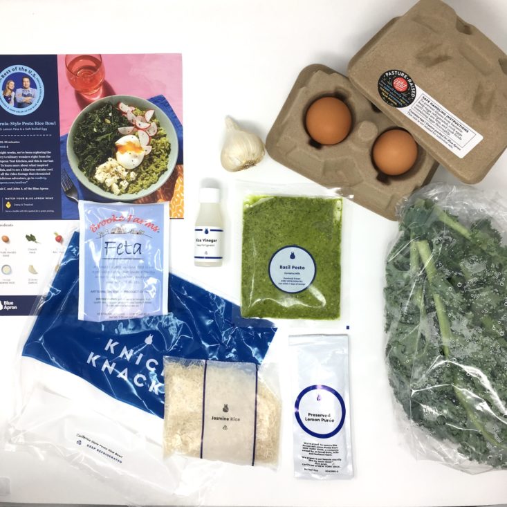Blue Apron Subscription Box Review May 2019 - BOWL INGREDIENTS Top
