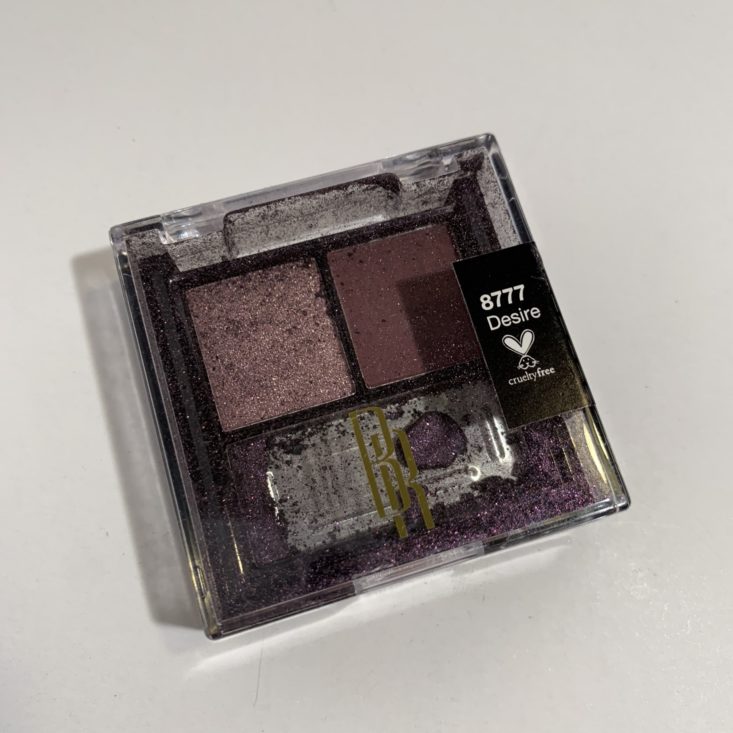 Cocotique “Black Radiance” April 2019 Review - Black Radiance Urban Identity Shadow – 8777 Desire 1 Package Front Top