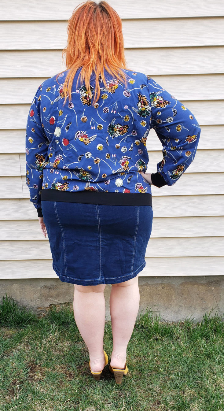 Dia & Co Subscription Box Review March 2019 - Leah Bomber Jacket by East Adeline Size 2x 6 Back