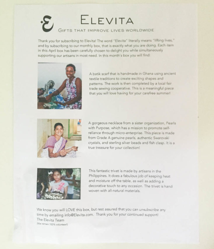 Elevita April 2019 - Booklet Front