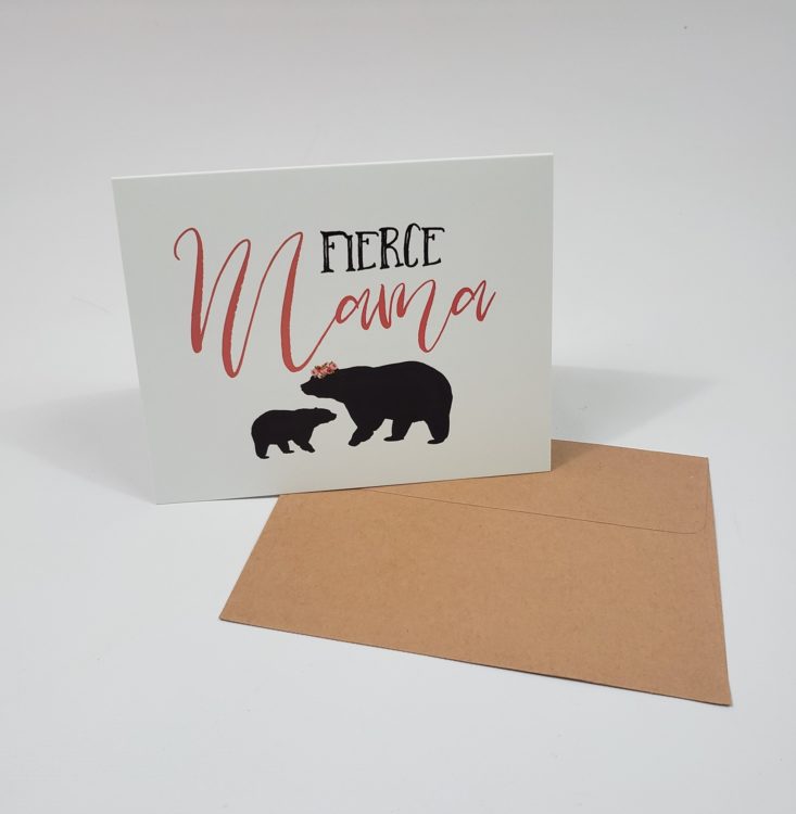 FLAIR & PAPER Subscription Box Review May 2019 - Fierce Momma Greeting Card Front