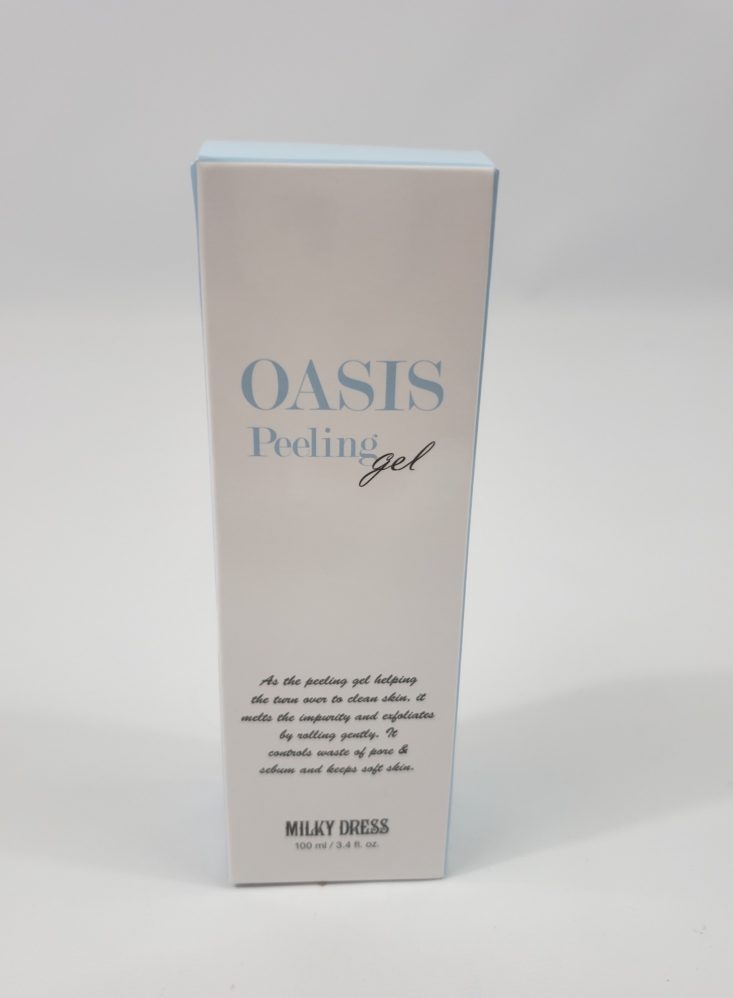 Facetory Lux Box Deluxe Review May 2019 - Milky Dress Oasis Peeling Gel 1 Front