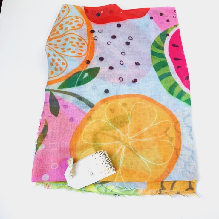 Fruit For Thought April 2019 - 2 Chic Fruit Print Scarf 1 Top