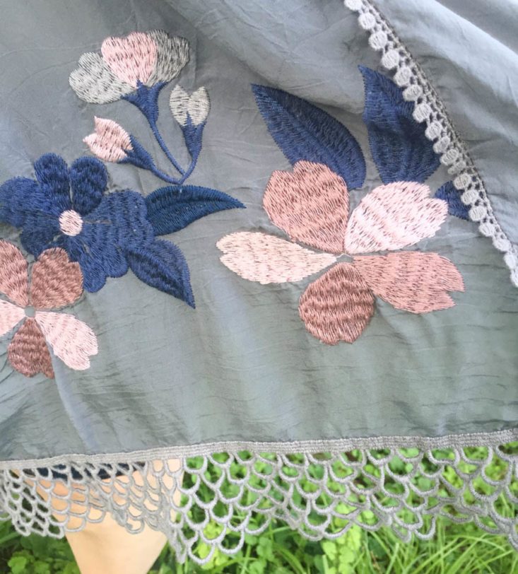 Gwynnie Bee May 2019 - Lace Trim Royal Blouse Side View