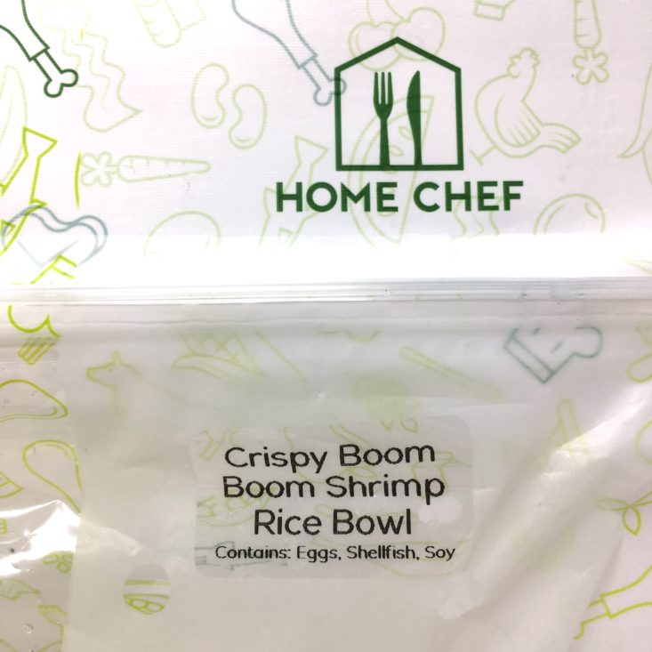 Home Chef Subscription Box Review May 2019 - SHRIMP BAG LABEL