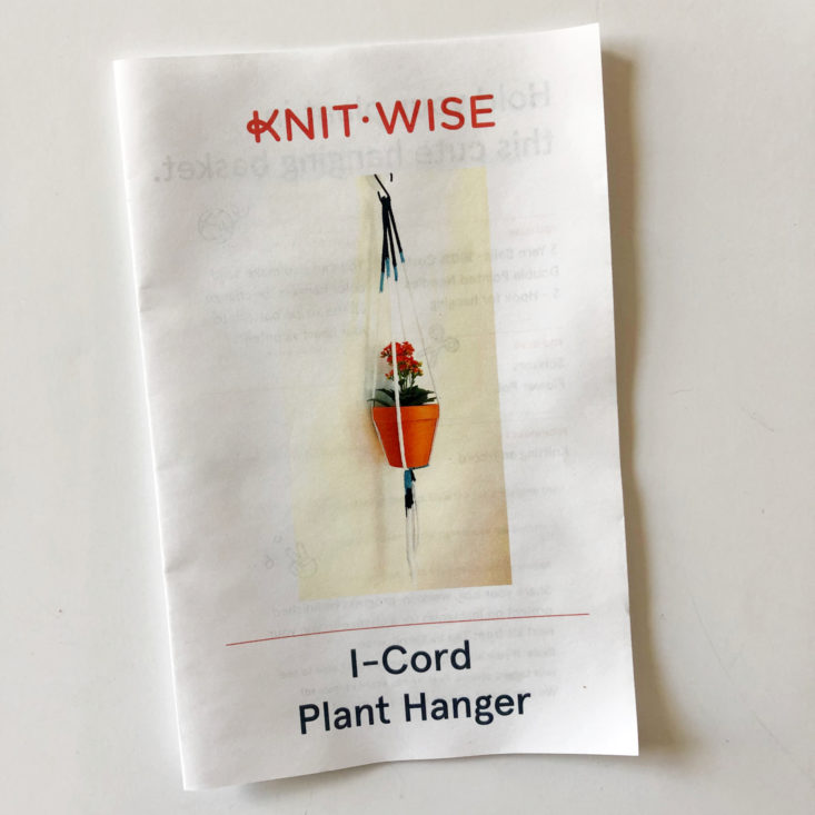 Knit-Wise Yarn Subscription Box Review - Pattern Front