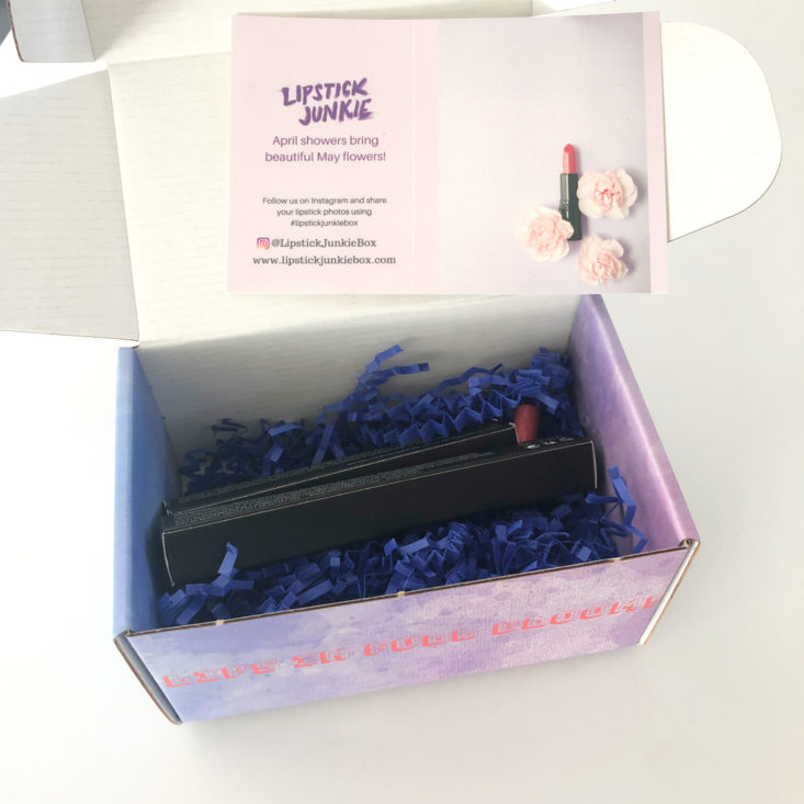 Lipstick Junkie May 2019 - Opened Box Top