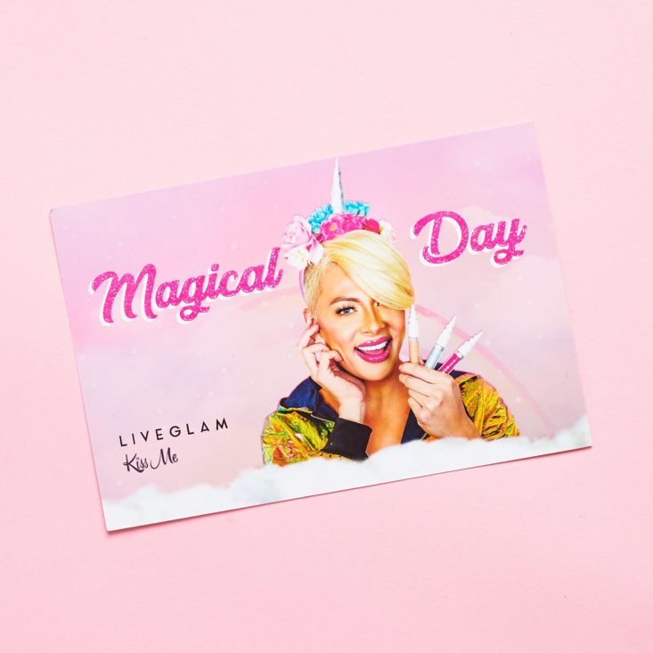 LiveGlam Kiss Me May 2019 lipgloss lipstick subscription review magical day card