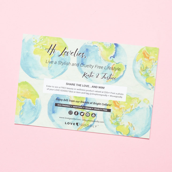 Love Goodly April May 2019 review info card