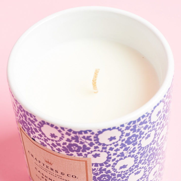 Peaches and Petals April 2019 review open candle