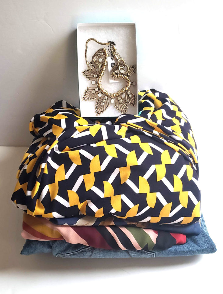 Stitch Fix Plus Size Clothing Box Review March 2019 - All Clothes Group Shot Front