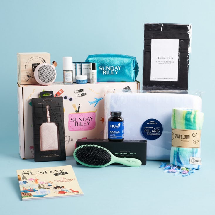 All items included in the Sunday Riley Travel Edition box