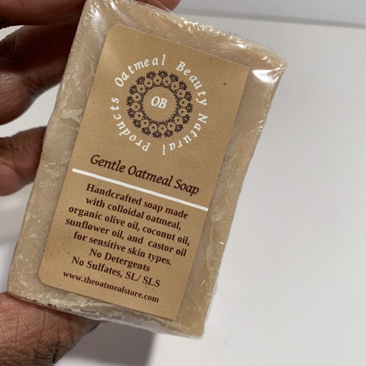 The Black Box Spring 2019 - Oatmeal Beauty Gentle Oatmeal Soap In Hand