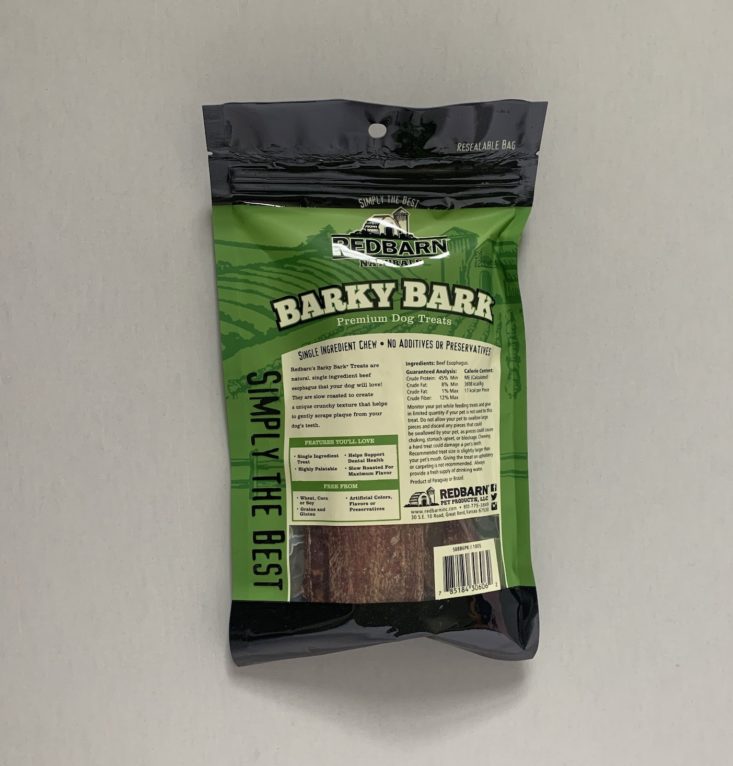 The Dapper Dog Box Review May 2019 - Redbarn Barky Bark 2 Top
