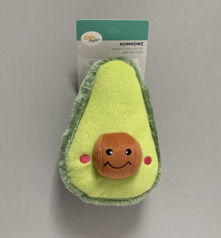 The Dapper Dog Box Review May 2019 - Zippy Paws Avocado Toy 1 Top