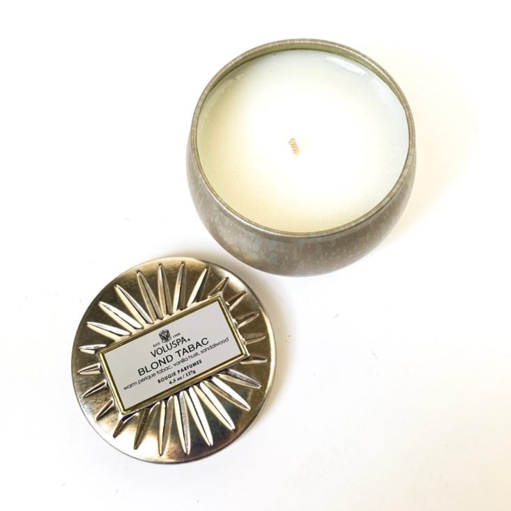The Miracle Beauty Box May 2019 - Voluspa Mini Decorative Tin Candle in Blond Tabac 2