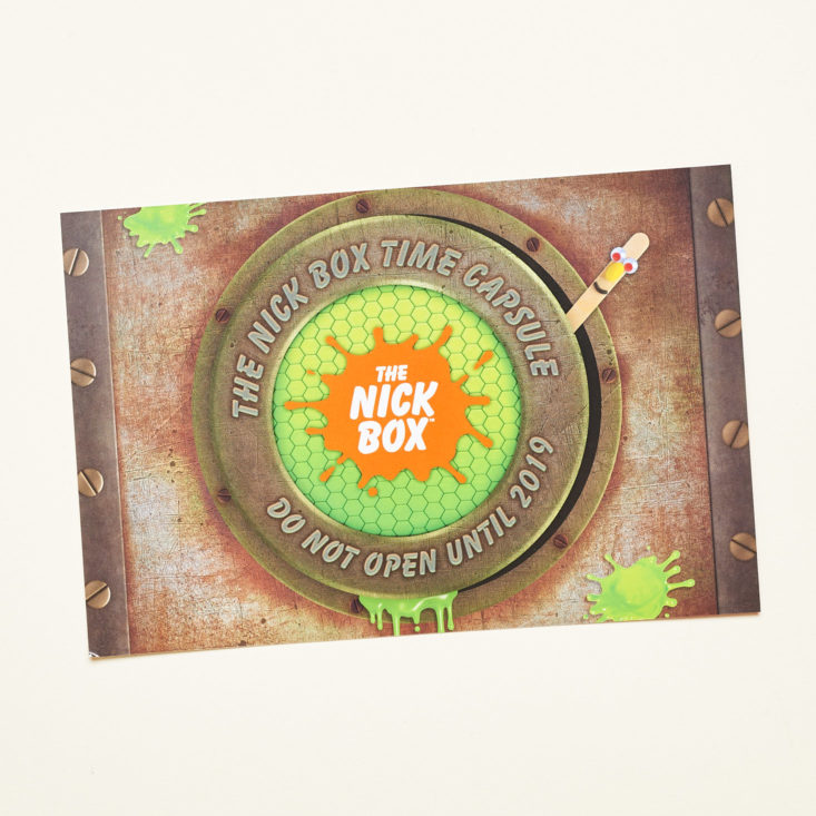 The Nick Box May 2019 box review card