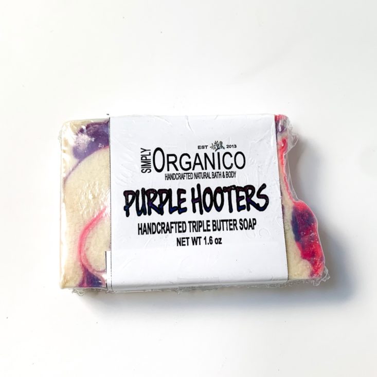 Bath Bevy - Simply Organico Purple Hooters Soap Front Top