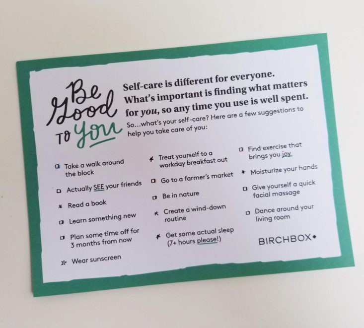 Birchbox Sample Choice June 2019 info 2