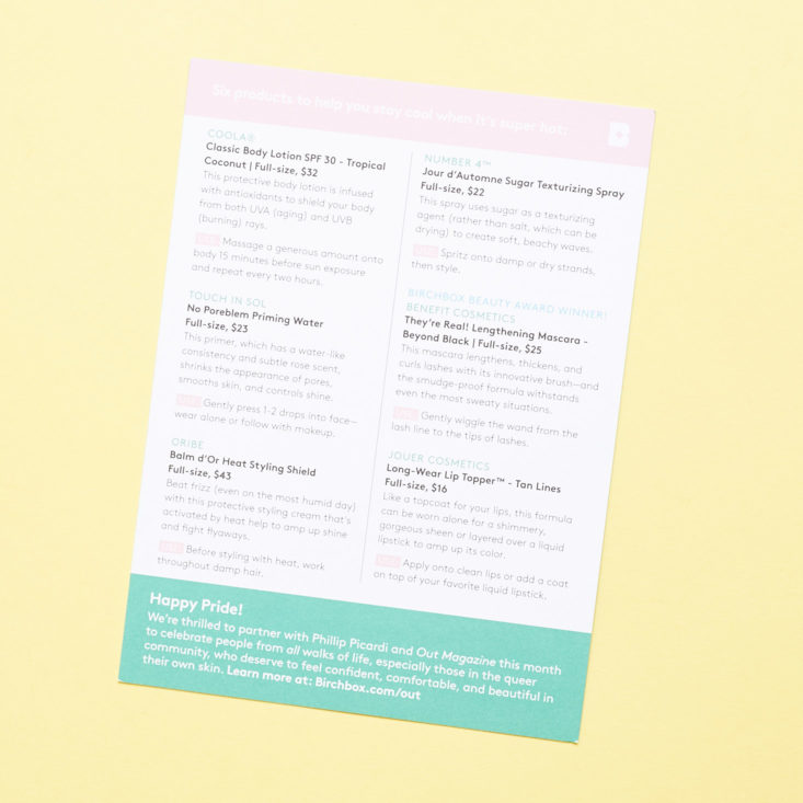 Birchbox Curated 2 June 2019 beauty subscription box review product card