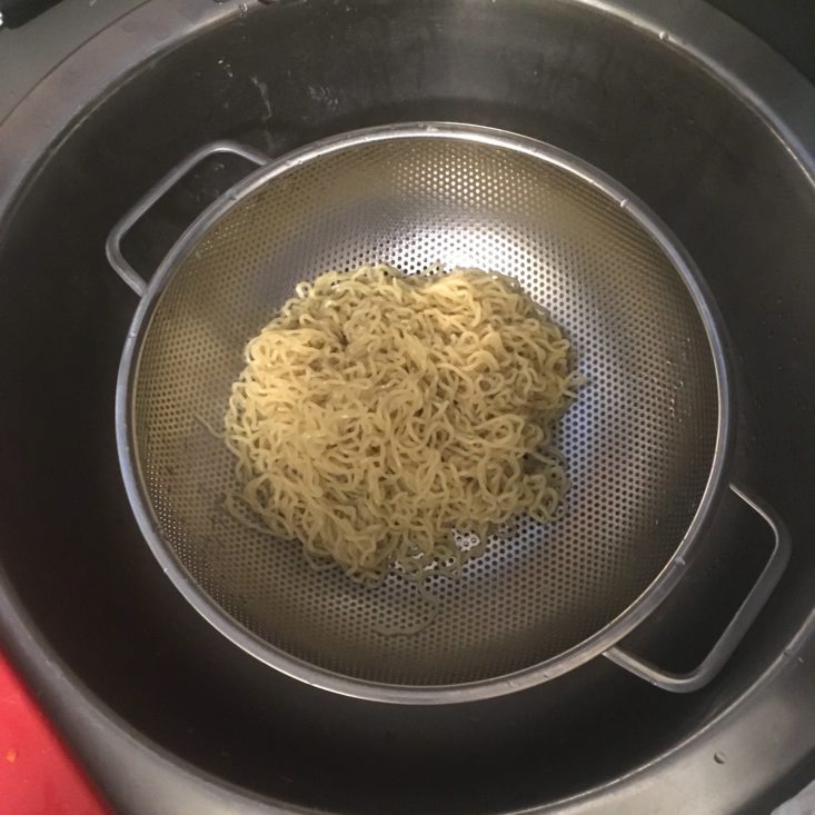 drained noodles