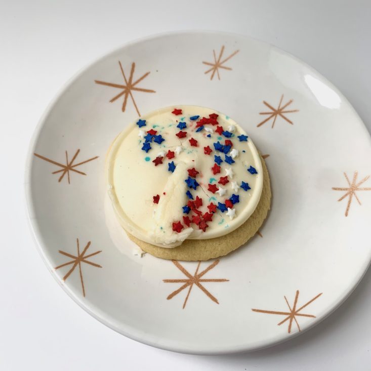 Cheryl’s Cookie of the Month June 2019 - Patriotic American Classic Buttercream Frosted Cut-out Cookies Open Top 1