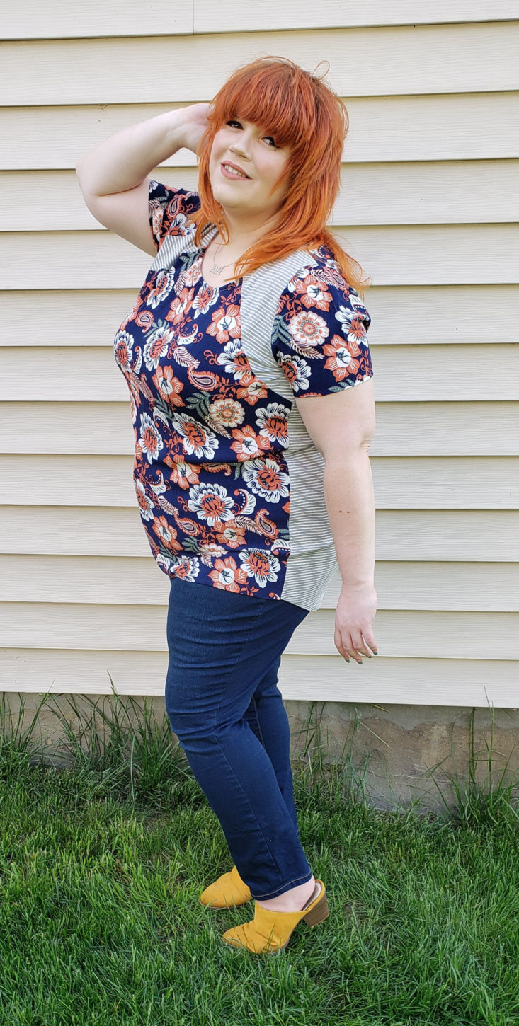 Dia & Co Subscription Box Review May 2019 - Maeve Mix- Print Tee by Gilli Size 3x 2 Side