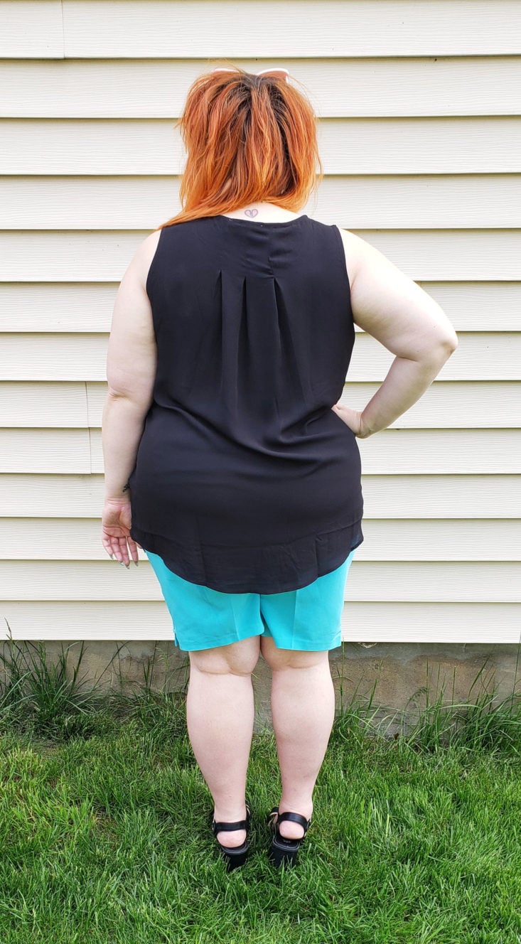 Dia & Co Subscription Box Review May 2019 - Miranda Pleat Black Top by In Every Story Size 1x 5 Back