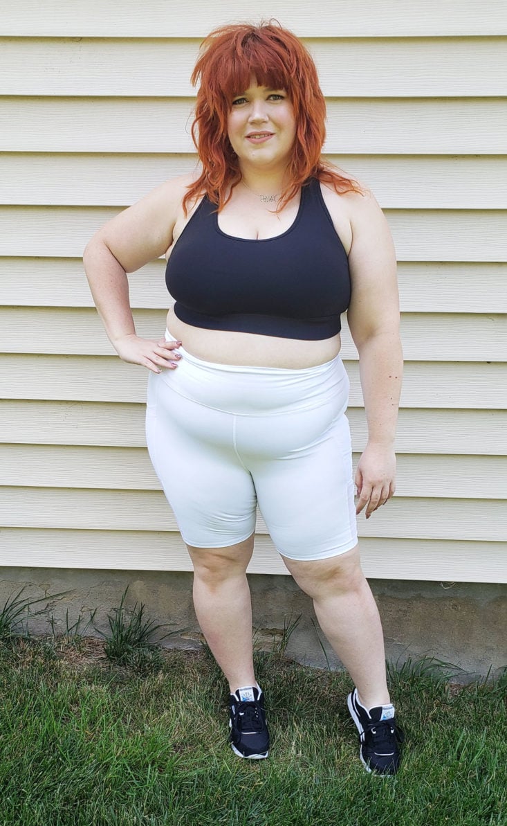 Fabletics Plus Size May 2019 - Mila Pocket Short in White 1