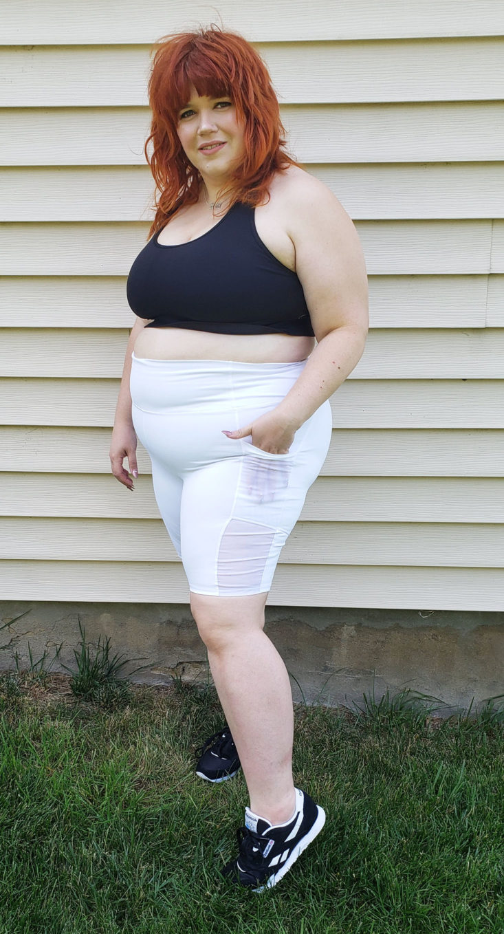 Fabletics Plus Size May 2019 - Mila Pocket Short in White 2