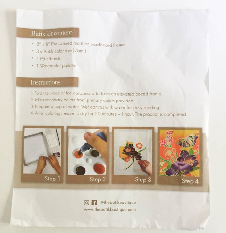 Fair Trade Friday May 2019 - Hope Paint Kit by Batik Boutique, Malaysia 2