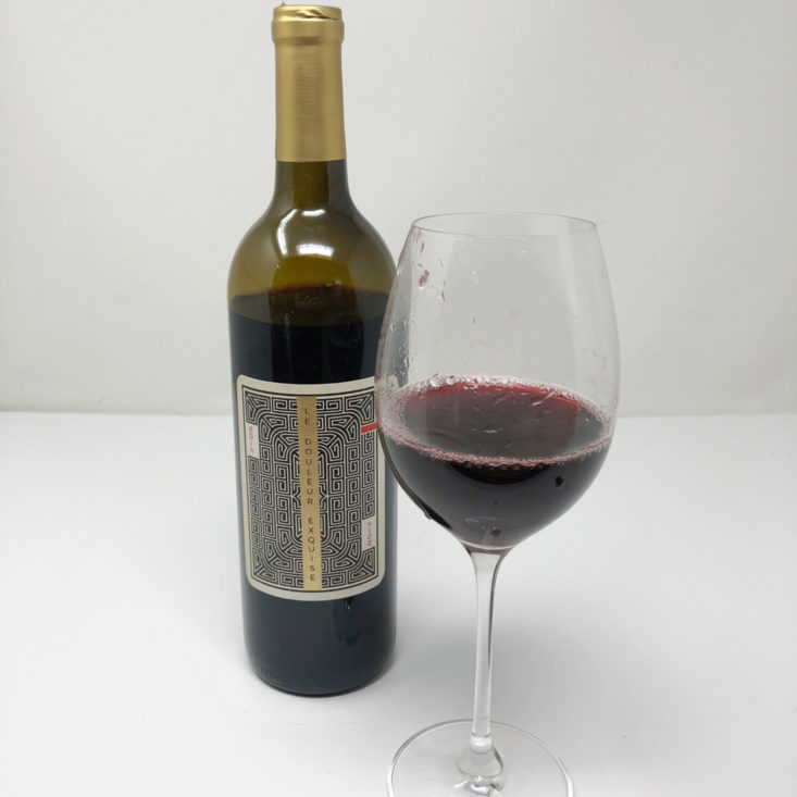 Firstleaf Wine Subscription Review June 2019 - 2014 Le Douleur Exquise Red Blend In Glass Front