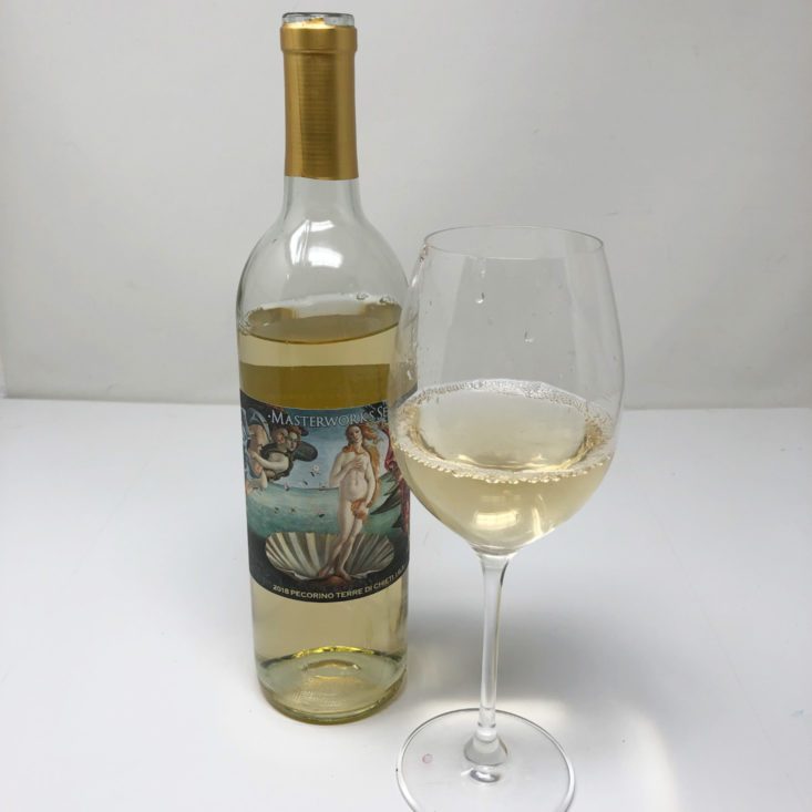 Firstleaf Wine Subscription Review June 2019 - 2018 Masterworks Series Pecorino In Glass Front