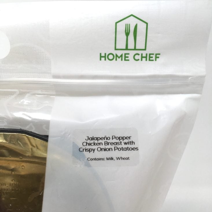 Home Chef Subscription Box Review June 2019 - CHICKEN BAG LABEL