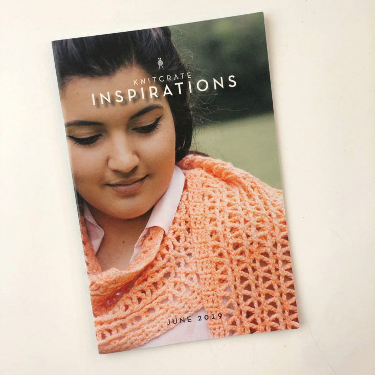 Knitcrate Yarn Subscription “Calico” Review June 2019 - Booklet Cover Top