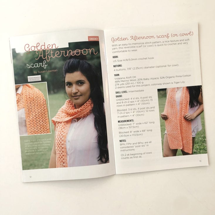 Knitcrate Yarn Subscription “Calico” Review June 2019 - Crochet Pattern Top