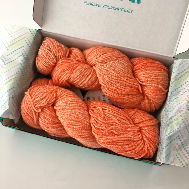 Knitcrate Yarn Subscription “Calico” Review June 2019 - Open Box Top