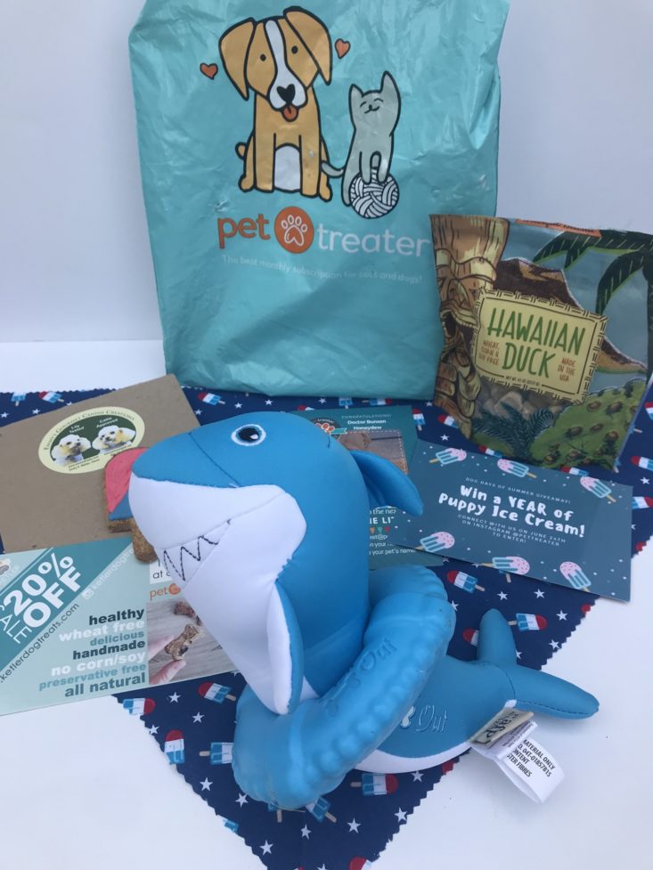 Mini Monthly Mystery Box For Dogs June 2019 - Opened Box Photo Front