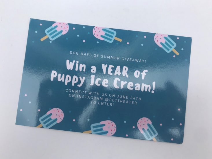 Minimonthly mystery box for dogs June 2019 - win icecream card Top