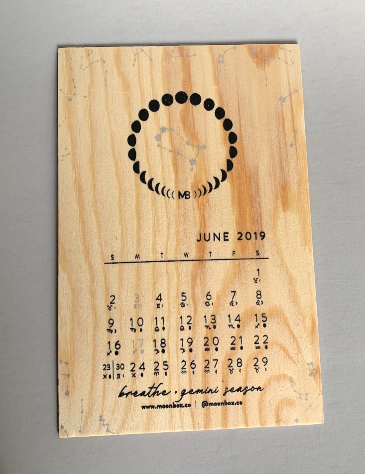 MoonBox June 2019 - Calendar 1