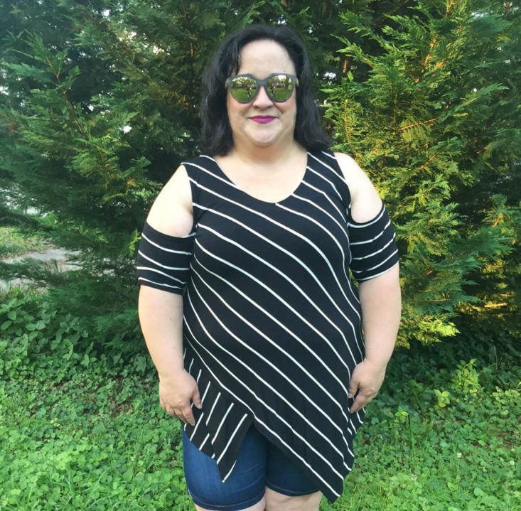 My Fashion Crate Subscription Review May 2019 - Black Stripe Top Front
