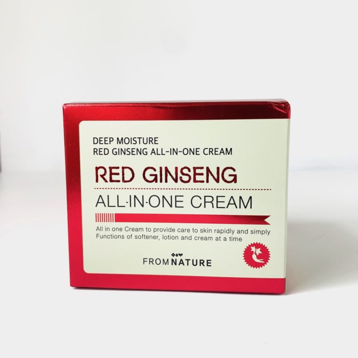 Pink Seoul Plus Box May June 2019 Review - From Nature Red Ginseng All-In-One Cream Box Front