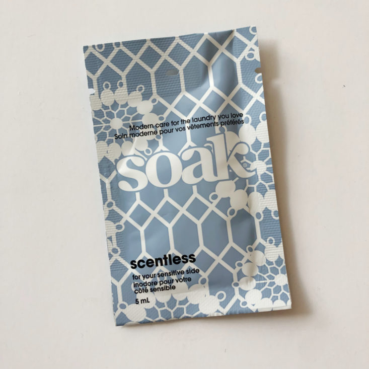 PostStitch Yarn Subscription Box Review June 2019 - Soak Wash in scentless Front top